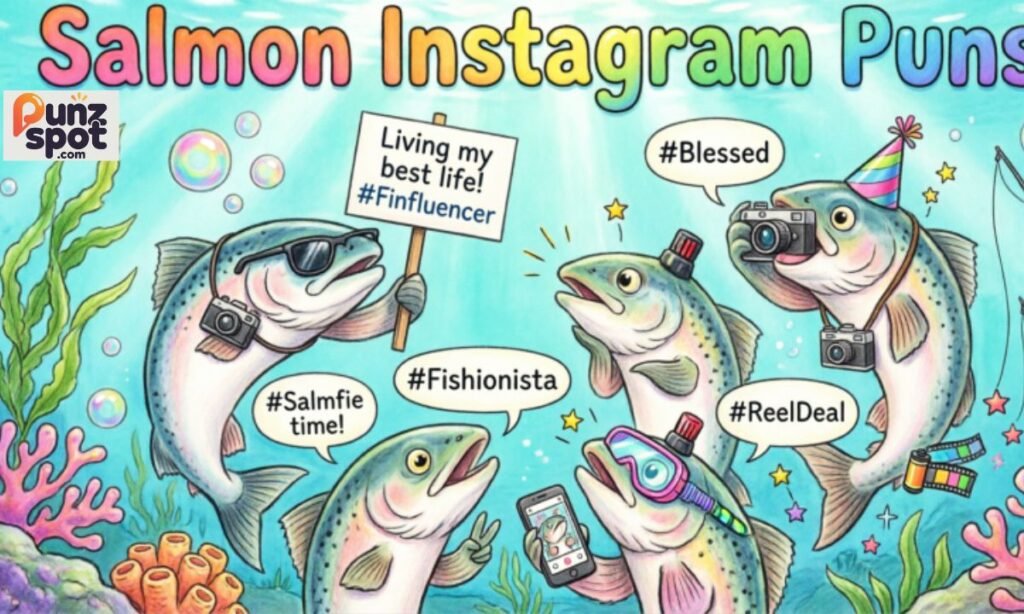 Salmon Instagram Puns 📸🐟
